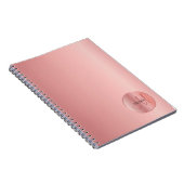 Carnet Rose de tendance or élégant Modèle Monogram (Côté Droit)