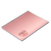 Carnet Rose de tendance or élégant Modèle Monogram (Côté gauche)