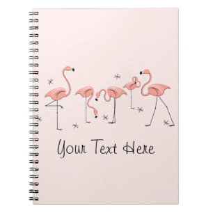 Carnet rose des textes de groupe de Flamants roses