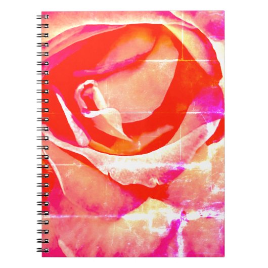Carnet Rose design lumineux (Devant)
