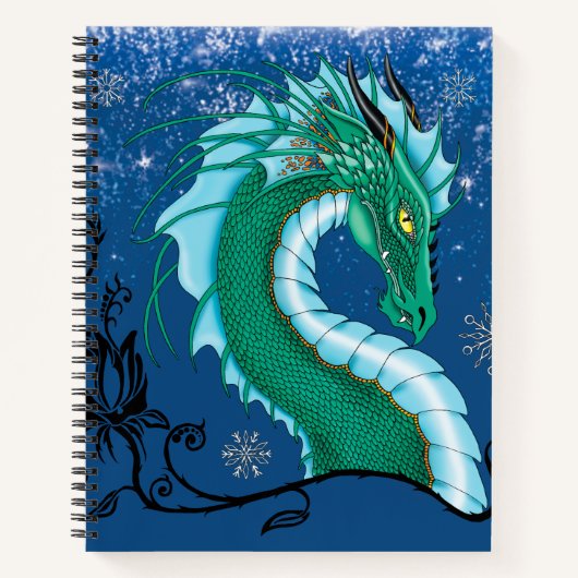 Carnet Rose d'hiver Dragon (Devant)