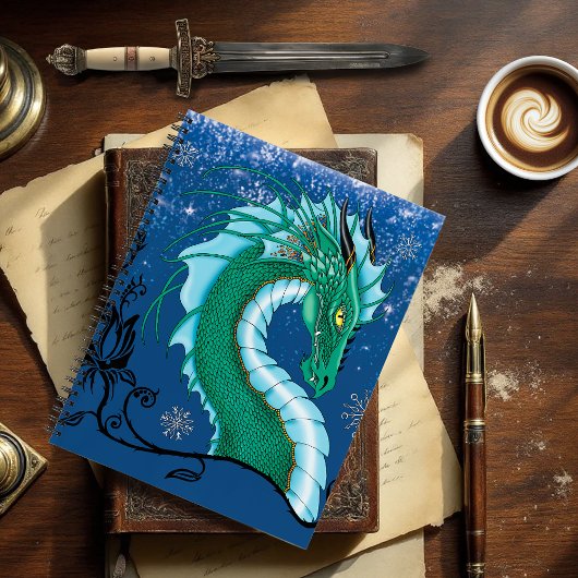 Carnet Rose d'hiver Dragon