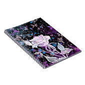 Carnet Rose d'hiver et papillons - Belle - (Côté Droit)