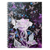 Carnet Rose d'hiver et papillons - Belle - (Devant)