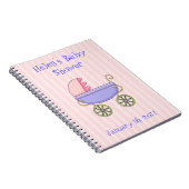 Carnet rose doux de baby shower (Côté Droit)