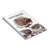 Carnet Rose du désert, fleur botanique vintage (Côté Droit)