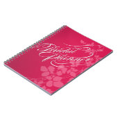 Carnet Rose du fuschia | de wedding planner de fleurs de (Côté gauche)