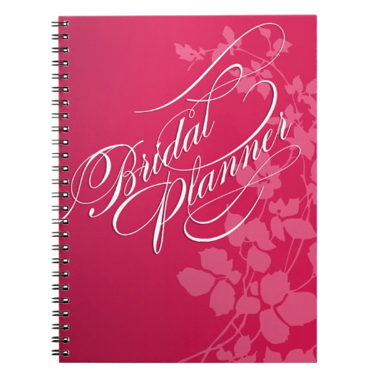 Carnet Rose du fuschia | de wedding planner de fleurs de (Devant)