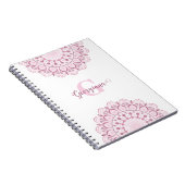 Carnet Rose Dusky Personnalisé Confetti Lace Dot Mandala (Côté Droit)