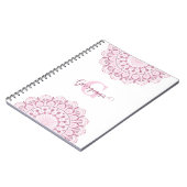 Carnet Rose Dusky Personnalisé Confetti Lace Dot Mandala (Côté gauche)