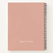 Carnet Rose Dusty / Calligraphie de girly d'avion Gold (Dos)