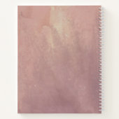 Carnet Rose Dusty et Mariage romantique rouge Bourgogne (Dos)