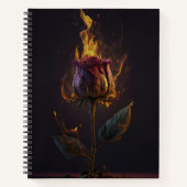 Carnet rose en feu (Devant)