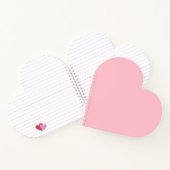 Carnet rose en forme de coeur (Intérieur)