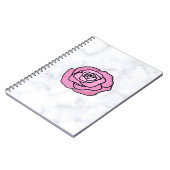 Carnet Rose en marbre (Côté gauche)