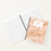 Carnet Rose en marbre rose Or Composition personnalisée (Intérieur)