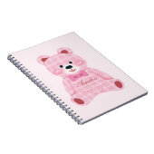 Carnet Rose En vichy Teddy (Côté Droit)