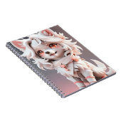 Carnet Rosé Et Blanc Fluffé (Côté Droit)