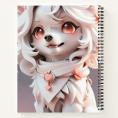 Carnet Rosé Et Blanc Fluffé (Dos)