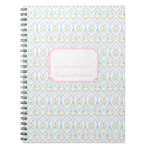 Carnet Rose et Bleu Floral Grandmillennial