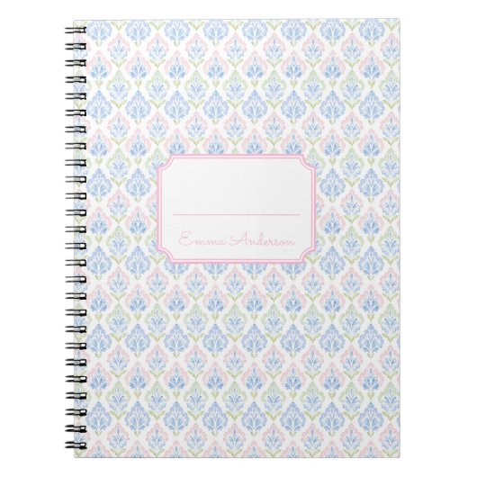 Carnet Rose et Bleu Grandmillennial (Devant)