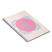 Carnet Rose et bleu personnalisés (Côté Droit)