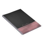 Carnet Rose et gris moderne glamour sequins chic élégant (Côté Droit)