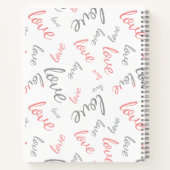 Carnet Rose et Gris Romantiques Amour Script Calligraphiq (Dos)