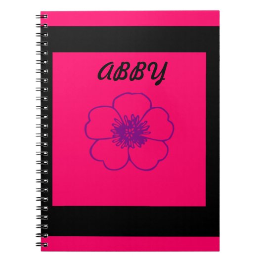 carnet rose et noir de photo (Devant)