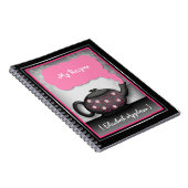 Carnet rose et noir de temps chic de thé de (Côté Droit)