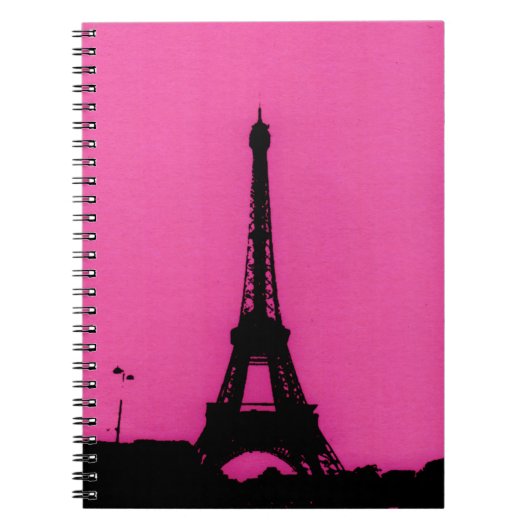 Carnet rose et noir de Tour Eiffel (Devant)