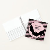 Carnet Rose et noir | Fête de mariage d'Halloween | Chauv (Intérieur)