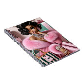 Carnet Rose Et Vert Chic (Côté Droit)