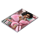 Carnet Rose Et Vert Chic (Côté gauche)