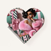 Carnet Rose Et Vert Chic (Devant)