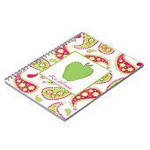 Carnet rose et vert d'Apple vert de Paisley de (Côté gauche)