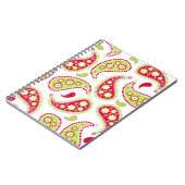 Carnet rose et vert de Paisley (Côté gauche)