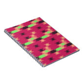 Carnet rose et vert géométrique (Côté Droit)