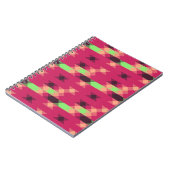 Carnet rose et vert géométrique (Côté gauche)