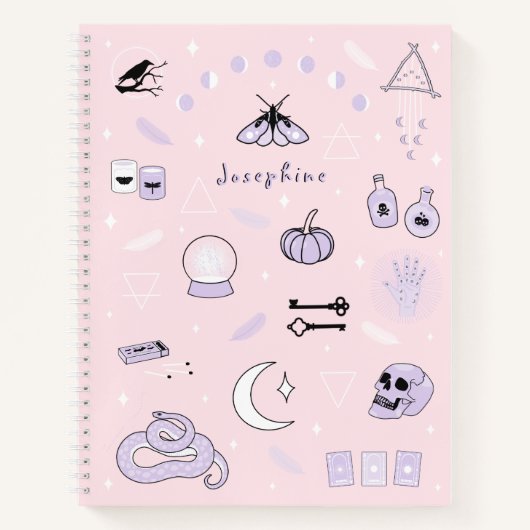 Carnet Rose et Violet Sorcière (Devant)