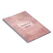 Carnet Rose étincelant doré Parties scintillant Brown (Côté Droit)