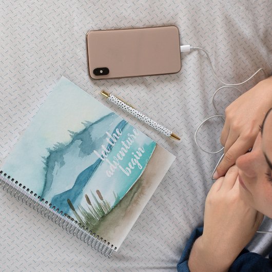 Carnet Rose exotique moderne Flamant rose Aquarelle