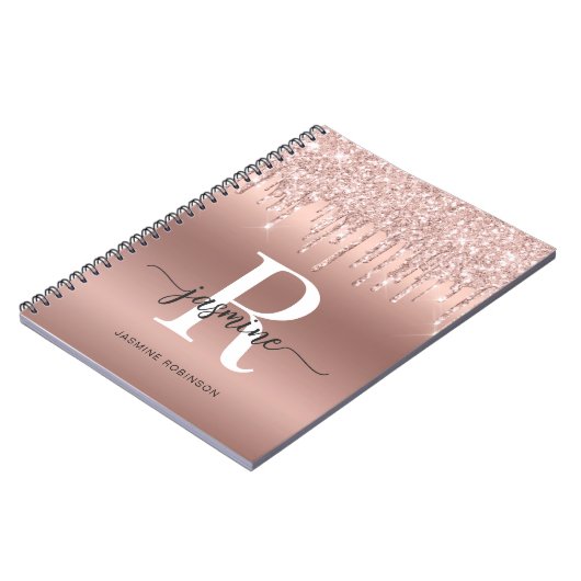 Carnet Rose fille Parties scintillant or Drives Monogram (Côté gauche)