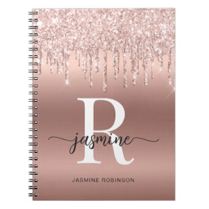 Carnet Rose fille Parties scintillant or  Drives Monogram