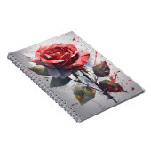 Carnet Rose - Fleurs à l'aquarelle (Côté Droit)