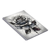 Carnet Rose - Fleurs à l'aquarelle (Côté Droit)