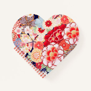 Carnet ROSE FLEURS BLANCHES Peony, Floral japonais Rose