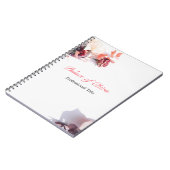Carnet Rose floral (Côté gauche)