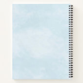 Carnet Rose floral mignon Monogramme personnalisé (Dos)