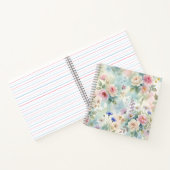 Carnet Rose Florale Rose Pastel (Intérieur)